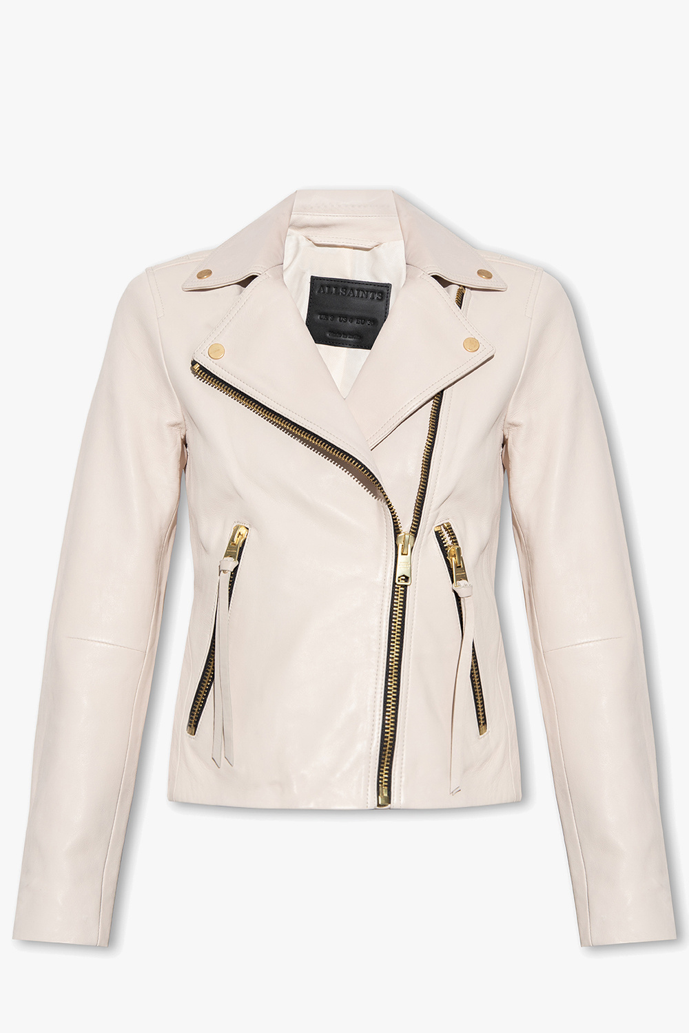 All saints cream 2025 leather jacket